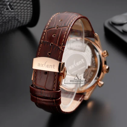 ساعت اکسنت بند چرمی Axcent AX183006RGW