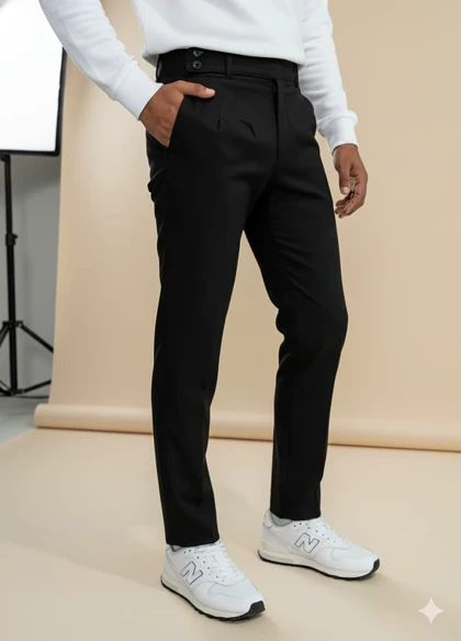 شلوار بنگال مام فیت مدل radin-مشکی