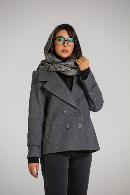 پالتو کت فوتر کراپ 4 دکمه