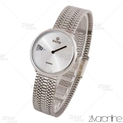 ساعت داتیس زنانه بند حصیری تمام سیلور 103838