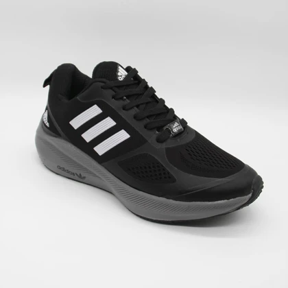 کتانی آدیداس مشکی طوسی کد 5278