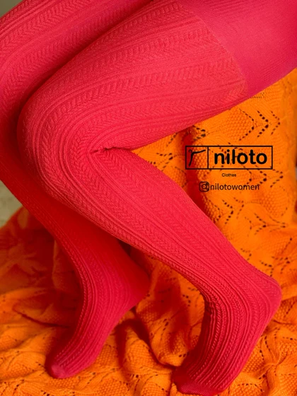 جوراب شلواری بافت گندمی (0902)