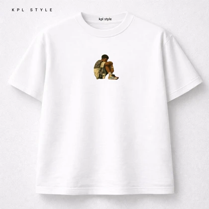 تیشرت سوپر پنبه | قواره باکسی با طراحی مینمیال کد 1189