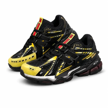 کتانی مردانه نیوبالانس مشکی سفید طلایی New BALANCE 1906