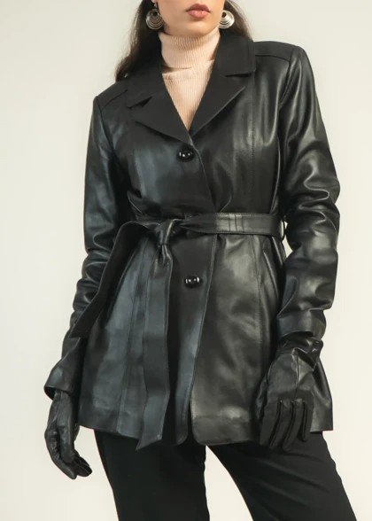 پالتو چرم زنانه مدل wg1000