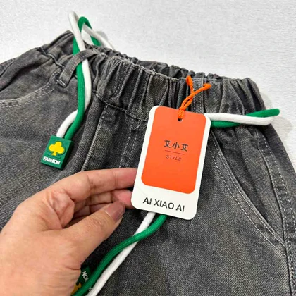 شلوار لی طرح مام زاپ‌دارکمر کش fashion