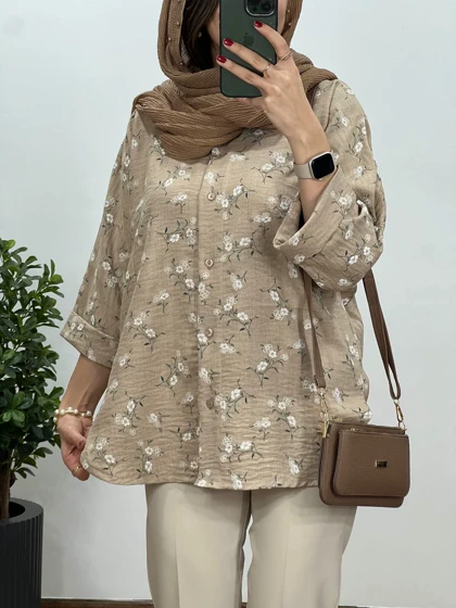 تونیک مانتویی لینن گلسا 2