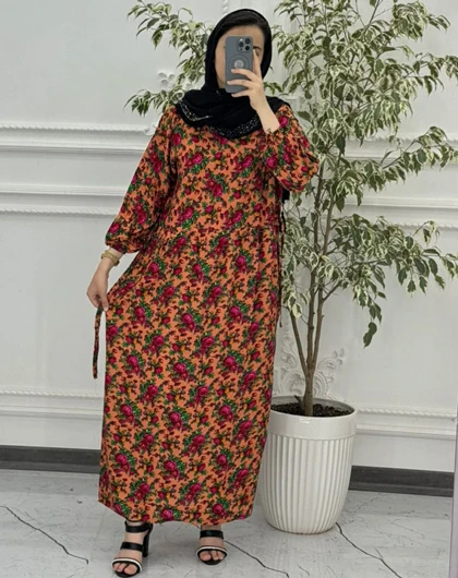 پیراهن ساحلی گل‌دار وارداتی دریا 4132