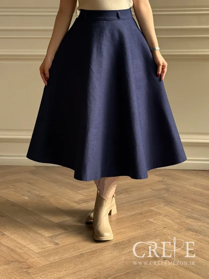 دامن جین نیم کلوش قد 86