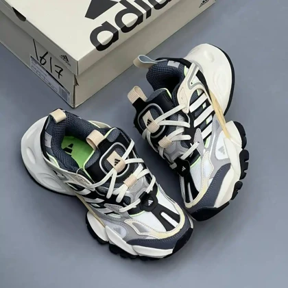 کفش آدیداس رانر دیلاکس کرم طوسی تیره Adidas Runner Deluxe Dark Cream Gray
