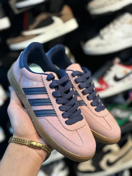 کتانی اسپیزال زنانه صورتی سرمه ای