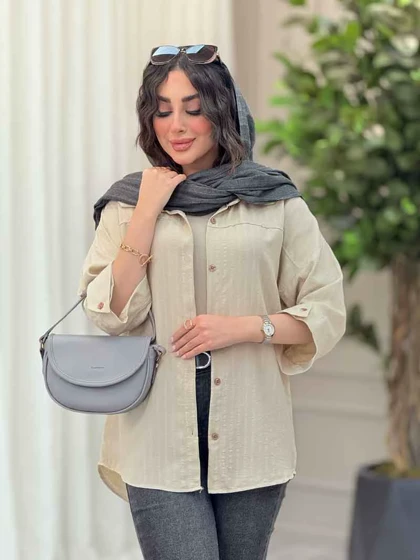 شومیز سر آستین دو دکمه