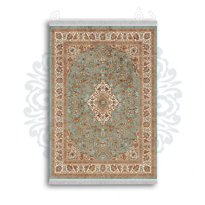 فرشینه از جنس پارچه هازان مخمل ترک طرح سنتی و مدرن برند دفه کد DAMG472