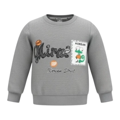 ست سویشرت آستین بلند و شلوار راحتی پسرانه مدل مارمولک PJ1388