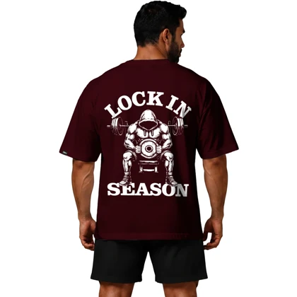 تیشرت مردانه زنانه اورسایز نخی 1991 Lock In Season مدل TS19110