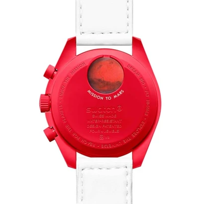 ساعت امگا سواچ مریخ سفید قرمز Omega Swatch to Mars