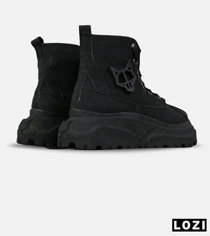 کفش کتانی ساق‌دار مشکی Naked Wolfe مدل 7623