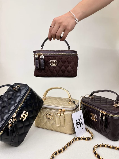کیف زنانه باکسی دوختی آینه دار شنل CHANEL کد 1670