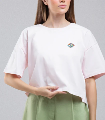 تیشرت کراپ طرح روبیک کد 712132