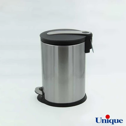 سطل زباله استیل 5 لیتر با آرام بند یونیک کد 4410