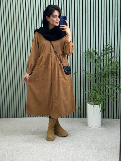 پیراهن مانتویی دوجیب