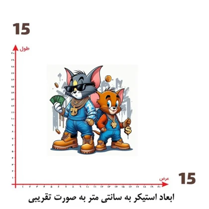 استیکر پارچه و لباس پاد آفرین مدل تام وجری کد 201