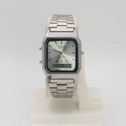 ساعت مچی مردانه کاسیو نوستالژی Casio AQ-230 دوزمانه کلاسیک