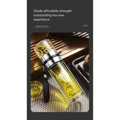 فلاسک شیشه ای دمنوش در دوحجم