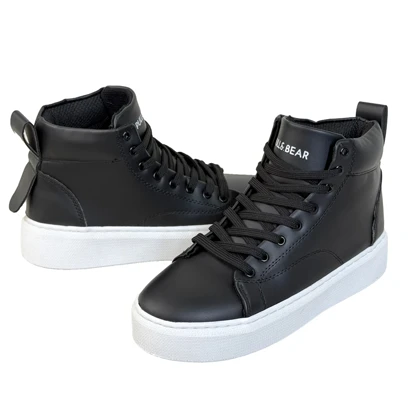 نیم بوت اسپرت مردانه مدل پول اند بیر PULL&BEAR رنگ مشکی سفید کد 51382