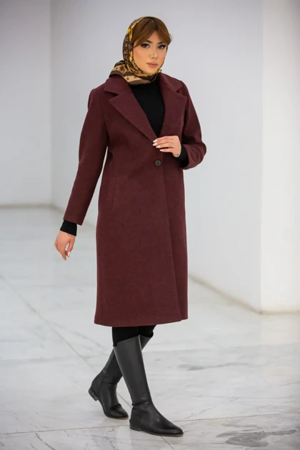 پالتو فوتر بلند تک دکمه