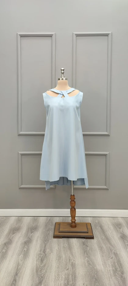 پیراهن کوتاه فری سایز پاپیونی 269