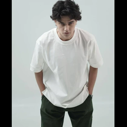تیشرت سفید شیری لش ساده بیسیک پارچه ماکان گرم بالا کیفیت عالی کد 757