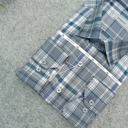 پیراهن طرحدار مردانه قواره ازاد ( قواره کلاسیک ) _ استین بلند