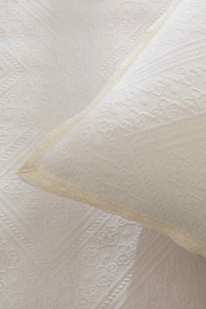 سرویس روتختی دو نفره Karaca Home مدل Adelia پنبه پلی‌استر - سفید