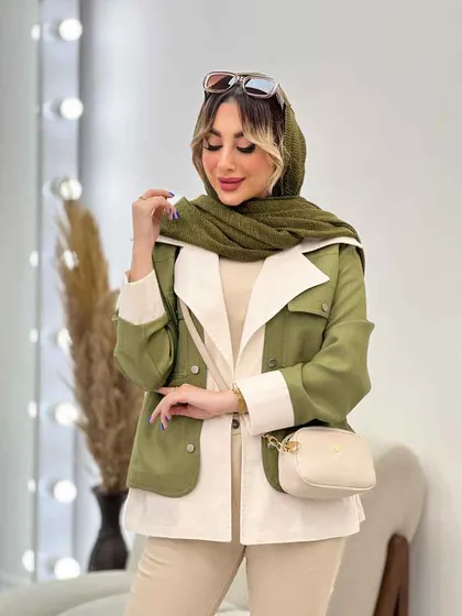 کت ترکیبی لمه دار