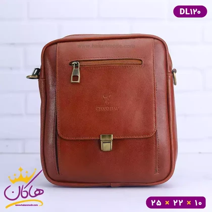 کیف دوشی چرم طبیعی چرمسال سایز بزرگ DL120