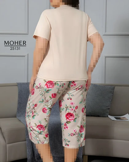 ست راحتی زنانه سایز بزرگ طرح گل‌دار