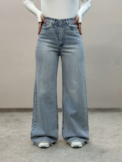 شلوار جین فلربگ یخی روشن 8139 ویتا