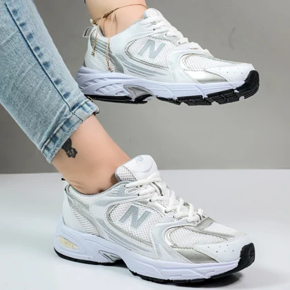 کتانی نیوبالانس 530 سفید نقره ای زنانه 530 new balance