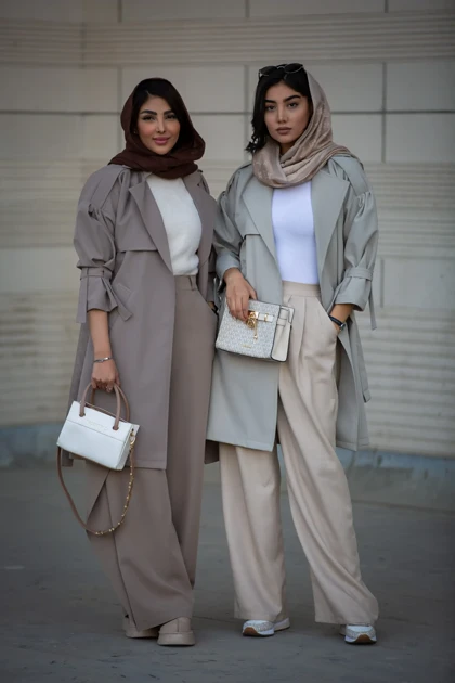 بارانی سانتانا تک شنل آستین بنددار