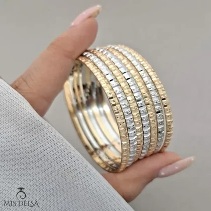 النگو دو رنگ 7 عددی کد 1579