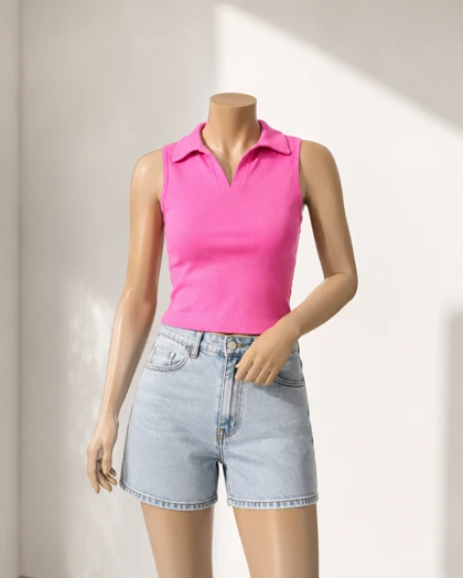 تاپ کبریتی یقه دار دافنه