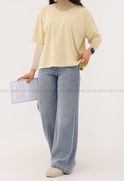 تیشرت باکسی ساده رنگی کد1005802