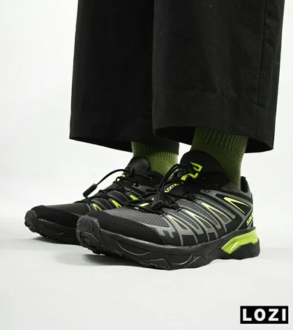کفش کتانی مشکی سبز سالومون Salomon X ULTRA