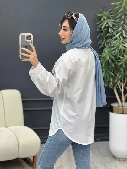 شومیز ساده سر جیب دکمه