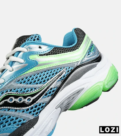 کفش کتانی مردانه و زنانه آبی سبز Saucony pro grid omni 8 مدل 8890