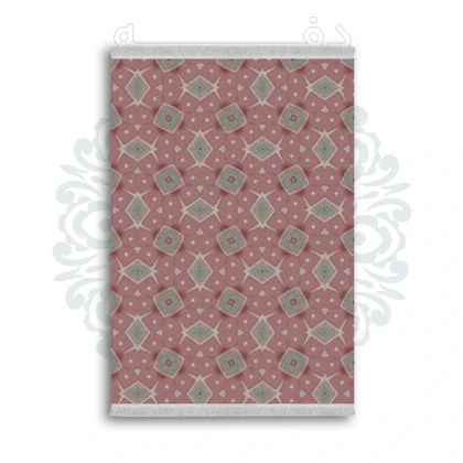*جدید* فرشینه از جنس پارچه شانل مخمل ترک طرح فانتزی برند دفه کد 2420