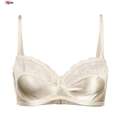 سوتین زنانه لین مدل دکلته نیم تور کرم کد 4680-418