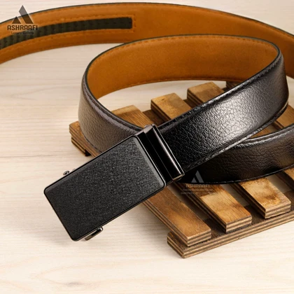 کمربند ساده ریلی Leather Ratchet Belt BL72