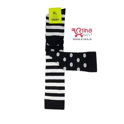 جوراب ساق‌دار زنانه مدل تا به تا Dot-Striped